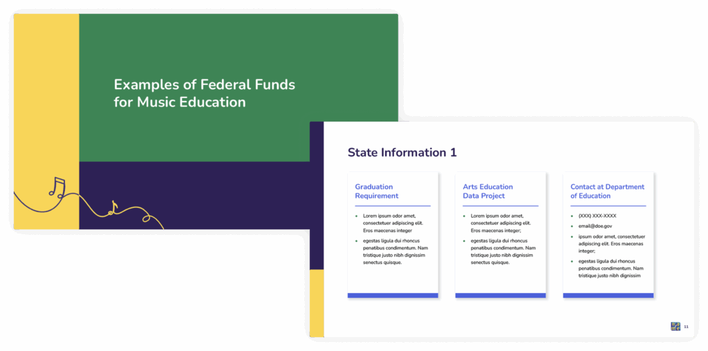 Screenshots of two powerpoint slides