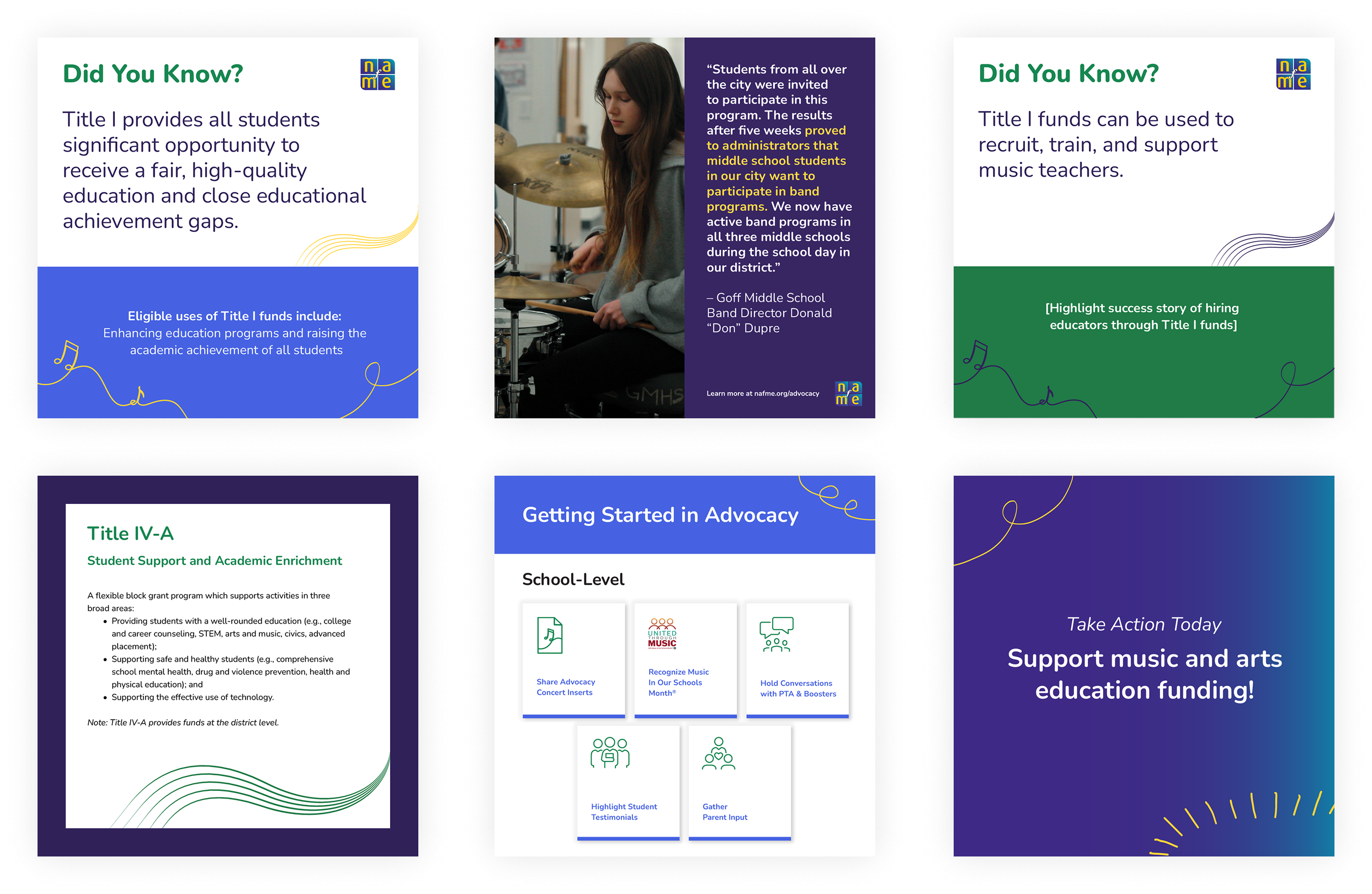 6 Instagram posts from NAfME