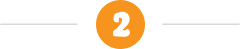 A white number 2 is centered inside an orange circle, with thin gray horizontal lines extending to the left and right on a light gray background, symbolizing the latest Fall updates from Beekeeper Group.